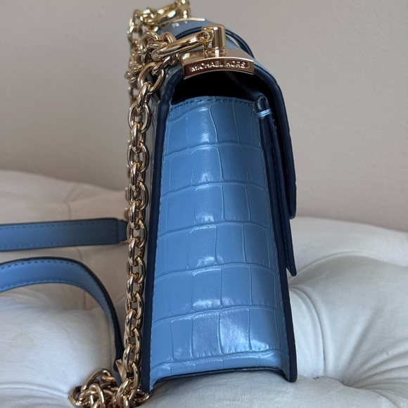 NWOT Michael kors Greenwich Small Crocodile Embossed Leather Crossbody Bag - Picture 6 of 6